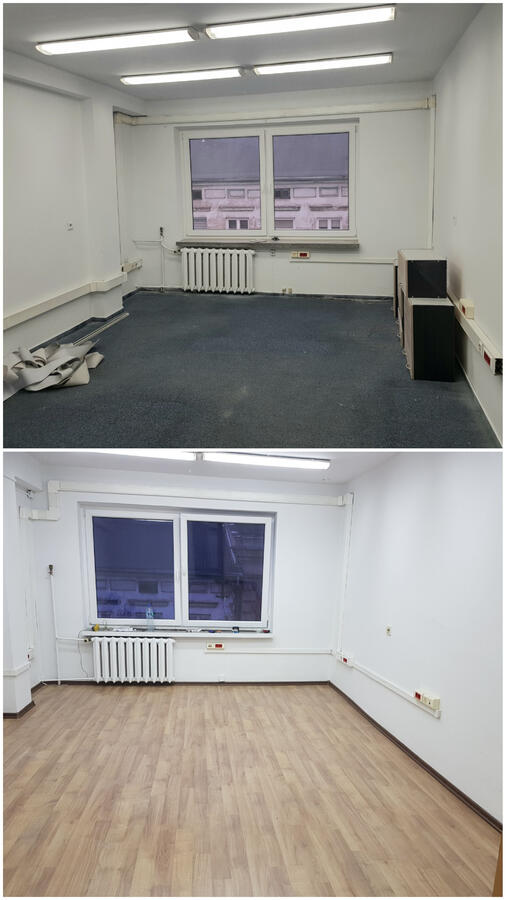 Odświeżenie ścian oraz układanie paneli podłogowych z listwami przypodłogowymi Malowanie ścian i układanie paneli podłogowych – Piotrków Trybunalski – realizacja Aliaz Sp. z o.o.